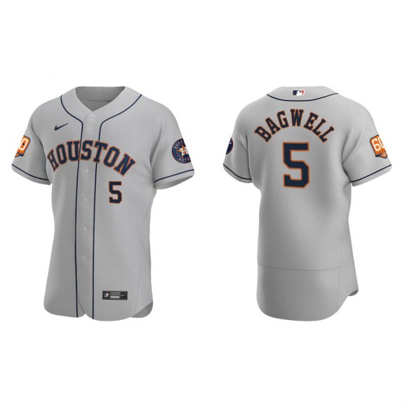 Jeff Bagwell Astros 60th Anniversary Authentic Men's Gray Jersey
