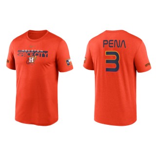 Men's Astros Jeremy Pena Orange 2022 City Connect Legend T-Shirt