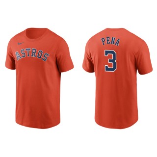 Men's Astros Jeremy Pena Orange Name & Number Nike T-Shirt