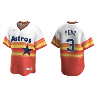 Men's Astros Jeremy Pena White Cooperstown Collection Home Jersey