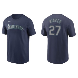 Men's Mariners Jesse Winker Navy Nike T-Shirt