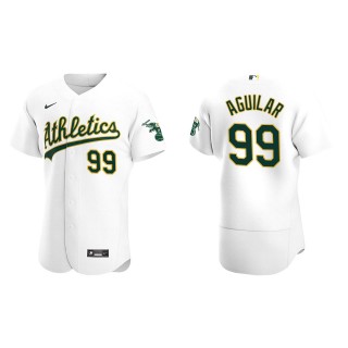 Jesus Aguilar White Authentic Home Jersey