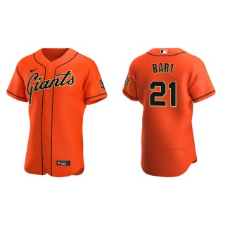 Men's Giants Joey Bart Orange Authentic Alternate Jersey