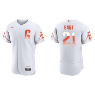 Men's Giants Joey Bart White 2021 City Connect Authentic Jersey