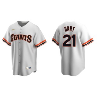Men's Giants Joey Bart White Cooperstown Collection Home Jersey