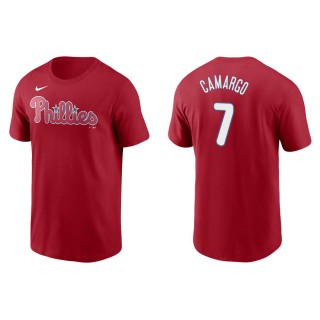 Men's Phillies Johan Camargo Red Nike T-Shirt