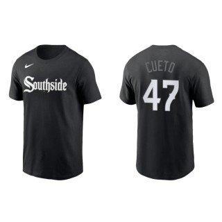 Men's Chicago White Sox Johnny Cueto Black City Connect Wordmark T-Shirt
