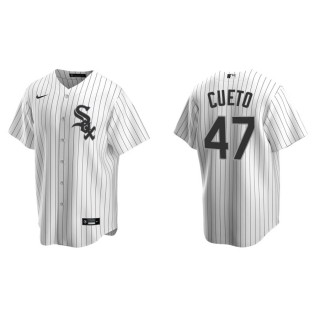 Men's Chicago White Sox Johnny Cueto White Replica Home Jersey