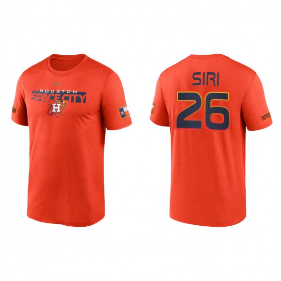Men's Astros Jose Siri Orange 2022 City Connect Legend T-Shirt