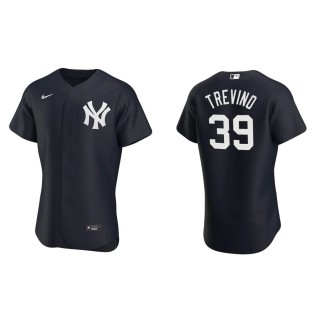 Men's Yankees Jose Trevino Navy Authentic Alternate Jersey
