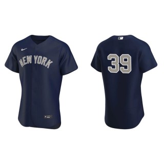 Men's Yankees Jose Trevino Navy Authentic Jersey
