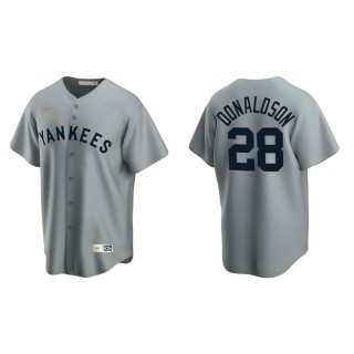Men's Yankees Josh Donaldson Gray Cooperstown Collection Road Jersey