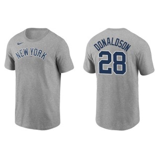 Men's Yankees Josh Donaldson Gray Name & Number Nike T-Shirt