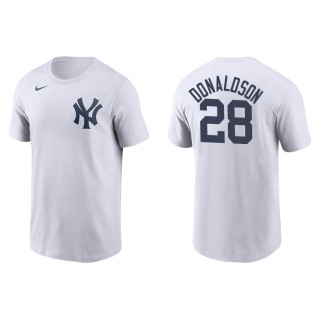 Men's Yankees Josh Donaldson White Name & Number Nike T-Shirt