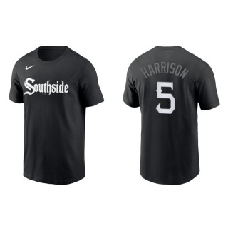 Men's White Sox Josh Harrison Black 2021 City Connect Wordmark T-Shirt