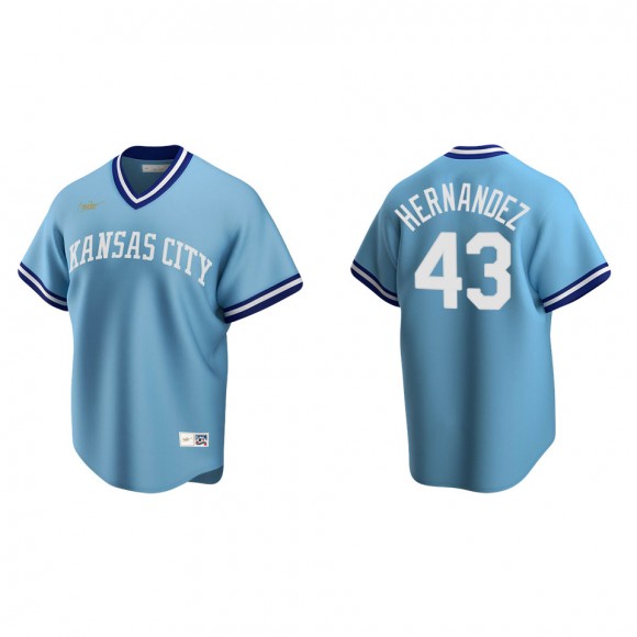 Carlos Hernandez Light Blue Cooperstown Collection Road Jersey
