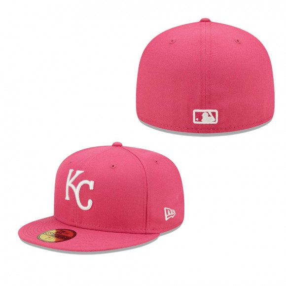 Men's Kansas City Royals New Era Beetroot Logo 59FIFTY Fitted Hat