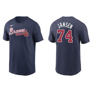 Men's Braves Kenley Jansen Navy Name & Number Nike T-Shirt