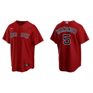 Men's Boston Red Sox Kike Hernandez Red Replica Alternate Jersey