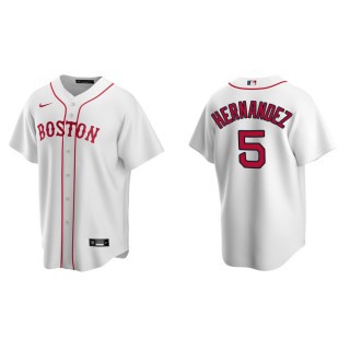 Men's Boston Red Sox Kike Hernandez White Replica Alternate Jersey