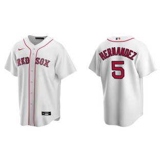 Men's Boston Red Sox Kike Hernandez White Replica Home Jersey