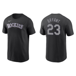 Men's Rockies Kris Bryant Black Name & Number Nike T-Shirt