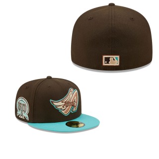 Men's Los Angeles Angels Brown Mint Walnut Mint 59FIFTY Fitted Hat