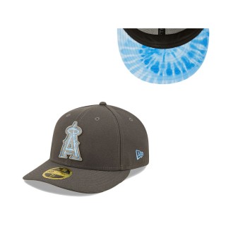 Men's Los Angeles Angels Graphite 2022 Father's Day On-Field Low Profile 59FIFTY Fitted Hat