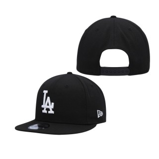 Men's Los Angeles Dodgers Black Team 9FIFTY Snapback Hat