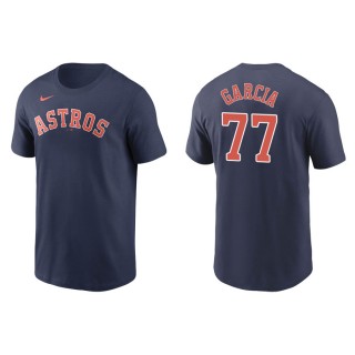 Men's Houston Astros Luis Garcia Navy Name & Number T-Shirt