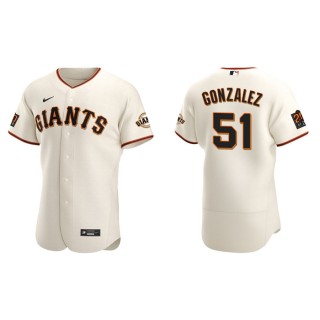 Men's San Francisco Giants Luis Gonzalez Cream Authentic Home Jersey