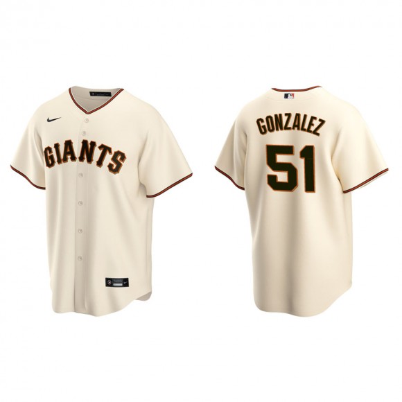 Men's San Francisco Giants Luis Gonzalez Cream Replica Home Jersey