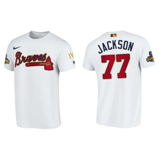 2022 Gold Program Luke Jackson Braves White Men's T-Shirt