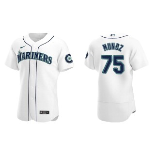 Andres Munoz White Authentic Home Jersey