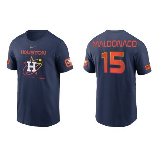 Men's Astros Martin Maldonado Navy 2022 City Connect Velocity T-Shirt