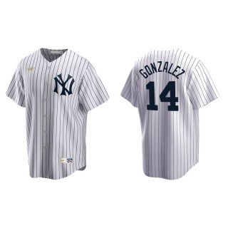 Men's Yankees Marwin Gonzalez White Cooperstown Collection Home Jersey