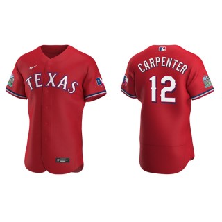 Men's Rangers Matt Carpenter Scarlet Authentic Alternate Jersey