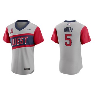 Men's Angels Matt Duffy Gray 2021 Little League Classic Authentic Jersey
