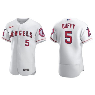 Men's Angels Matt Duffy White Authentic Home Jersey