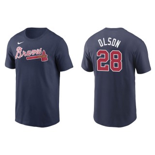 Men's Braves Matt Olson Navy Name & Number Nike T-Shirt