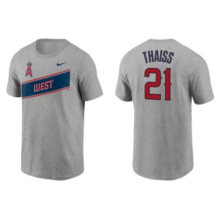 Men's Los Angeles Angels Matt Thaiss Gray Little League Classic Wordmark T-Shirt