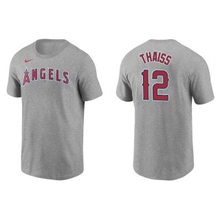 Men's Angels Matt Thaiss Gray Nike T-Shirt