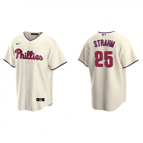 Men's Philadelphia Phillies Matthew Strahm Cream Replica Alternate Jersey