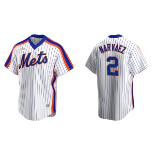 Omar Narvaez White Cooperstown Collection Home Jersey