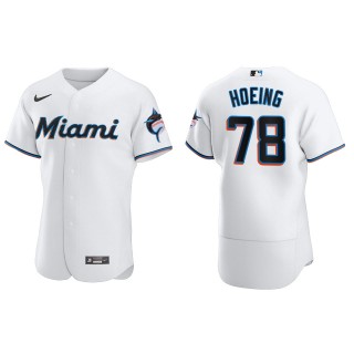 Bryan Hoeing White Authentic Home Jersey