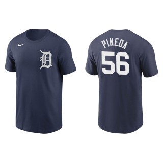 Men's Tigers Michael Pineda Navy Name & Number Nike T-Shirt