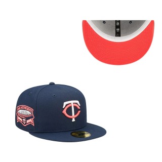 Men's Minnesota Twins Navy HHH Metrodome Lava Undervisor 59FIFTY Fitted Hat