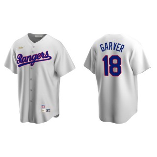 Men's Rangers Mitch Garver White Cooperstown Collection Home Jersey