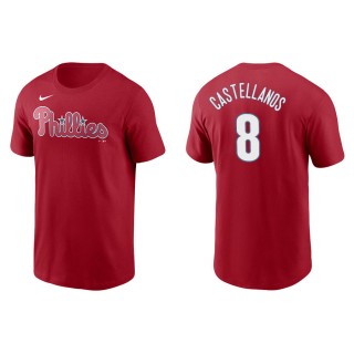 Men's Phillies Nick Castellanos Red Name & Number Nike T-Shirt