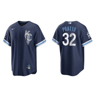 Men's Nick Pratto Royals Navy 2022 City Connect Replica Jersey